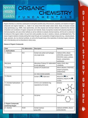 Organic Chemistry Fundamentals - ebook